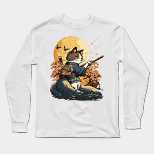 Samurai Cat Long Sleeve T-Shirt